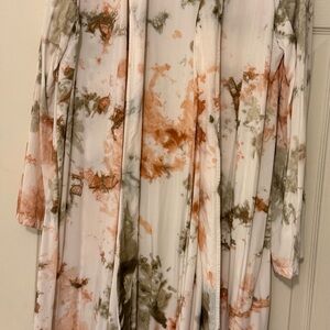 Waverly Tie-Dye Cape in Orange and Green